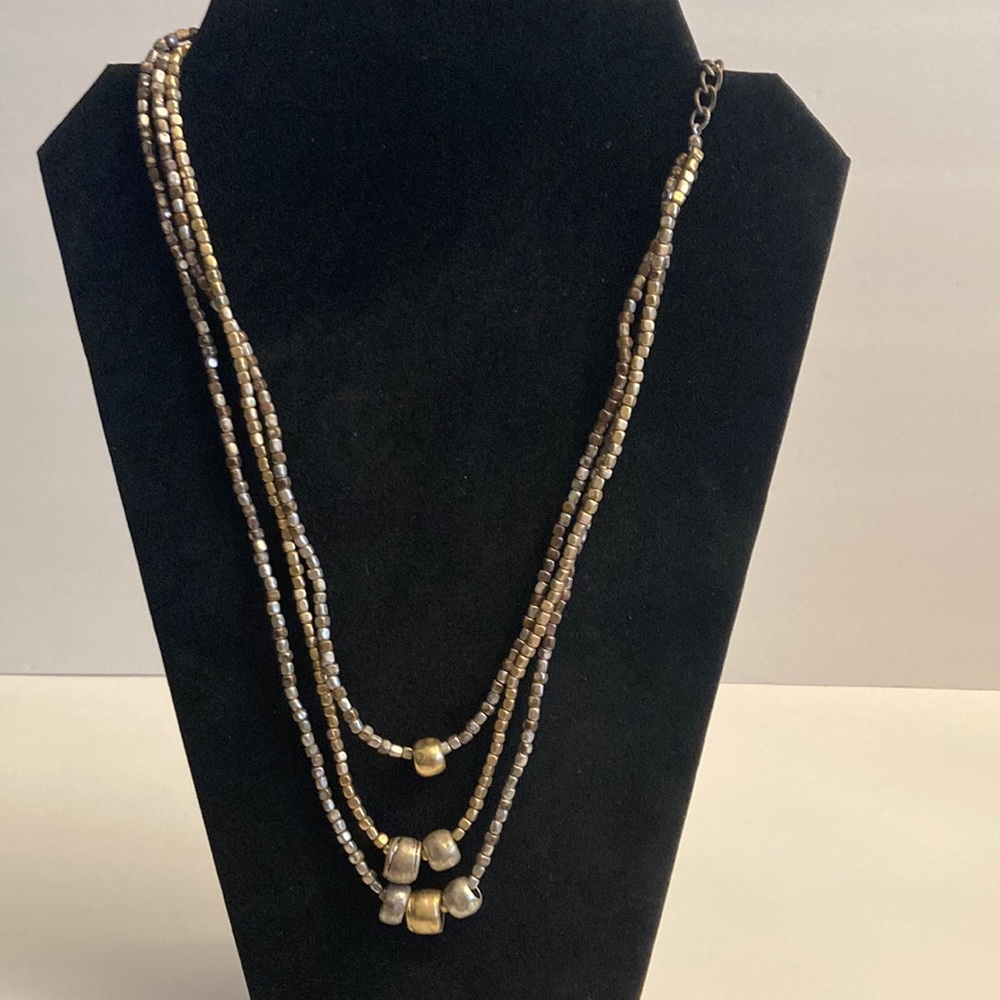 22" Chicos Multi Tone Beaded Necklace